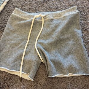 THE GREAT. Heather Gray Lounge Shorts